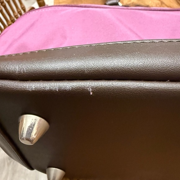 Ricardo Beverly Hills Drop Bottom Footed Carry On Bag Purple 18"T RARE - Picture 3 of 11
